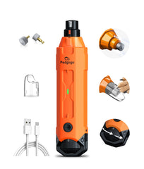pedgogo dog nail grinder front view highlights quiet operation for stress-free grooming.