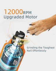 pedgogo dog nail grinder operates quietly for calm grooming sessions.