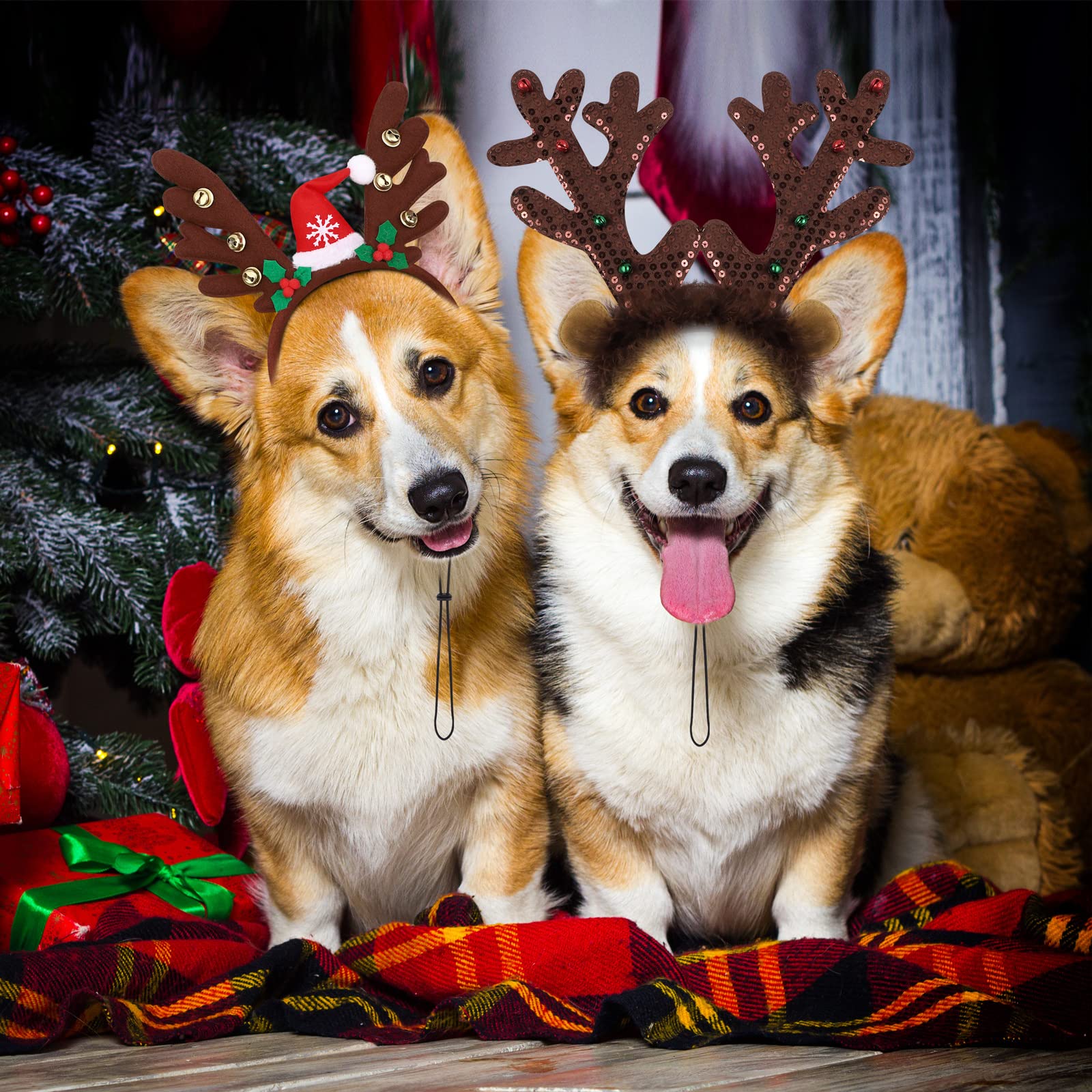 Pedgot Christmas pet accessory pack, three festive headpieces.