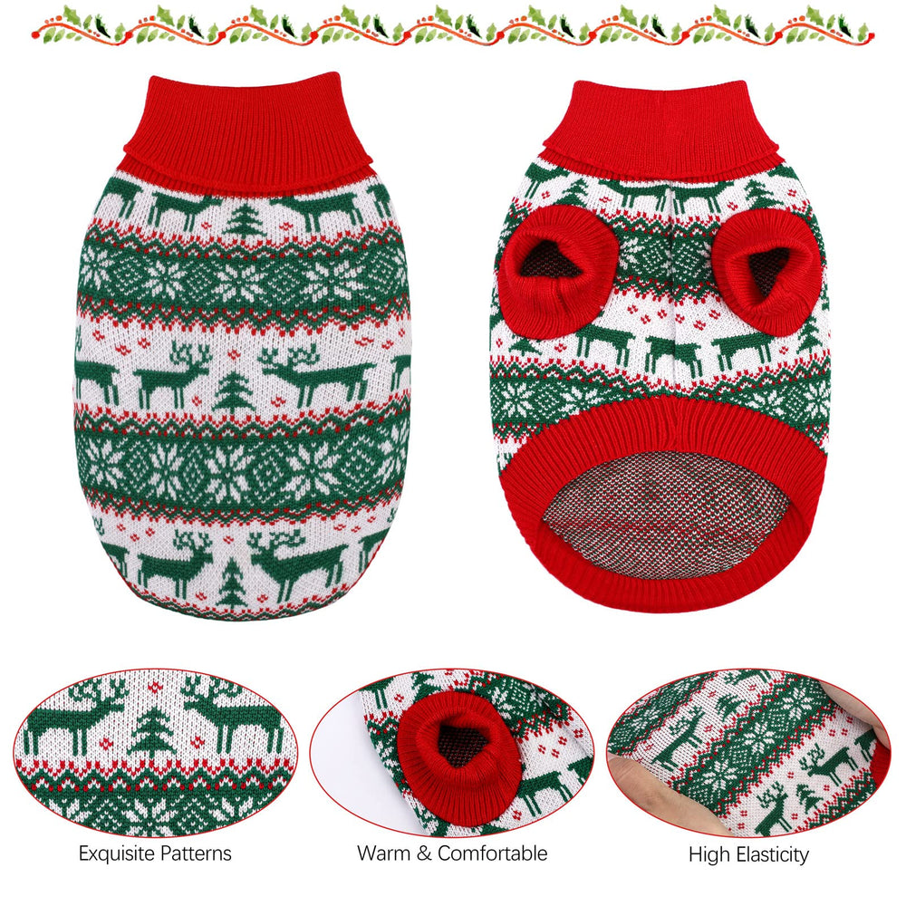 Pedgot green reindeer patterned sweater ideal for holiday gatherings