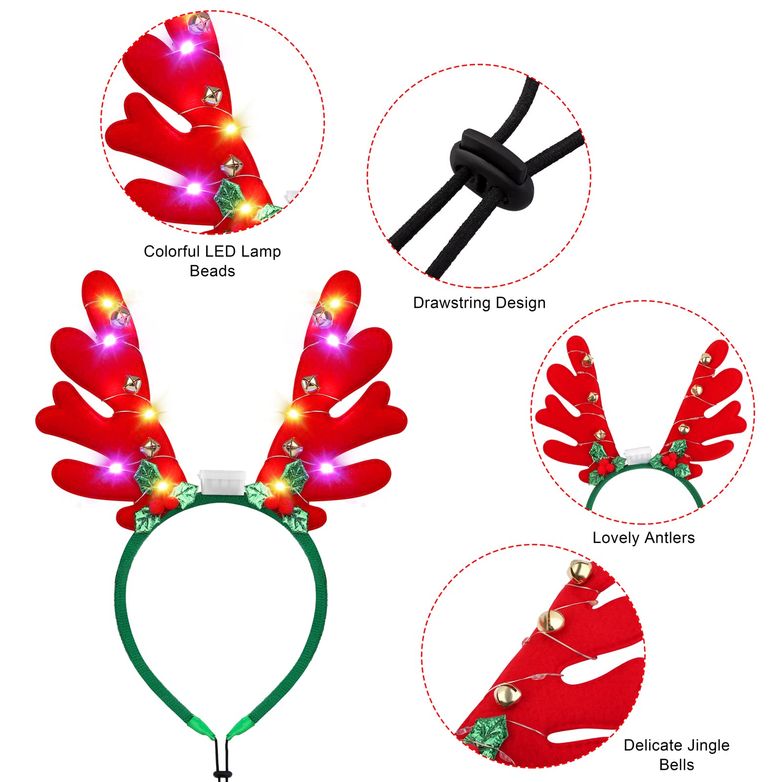 Pedgot LED pet headbands closeup showing soft fabric-wrapped band