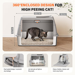 PEDIBAT anti leakage litter box helps prevent urine leaks.