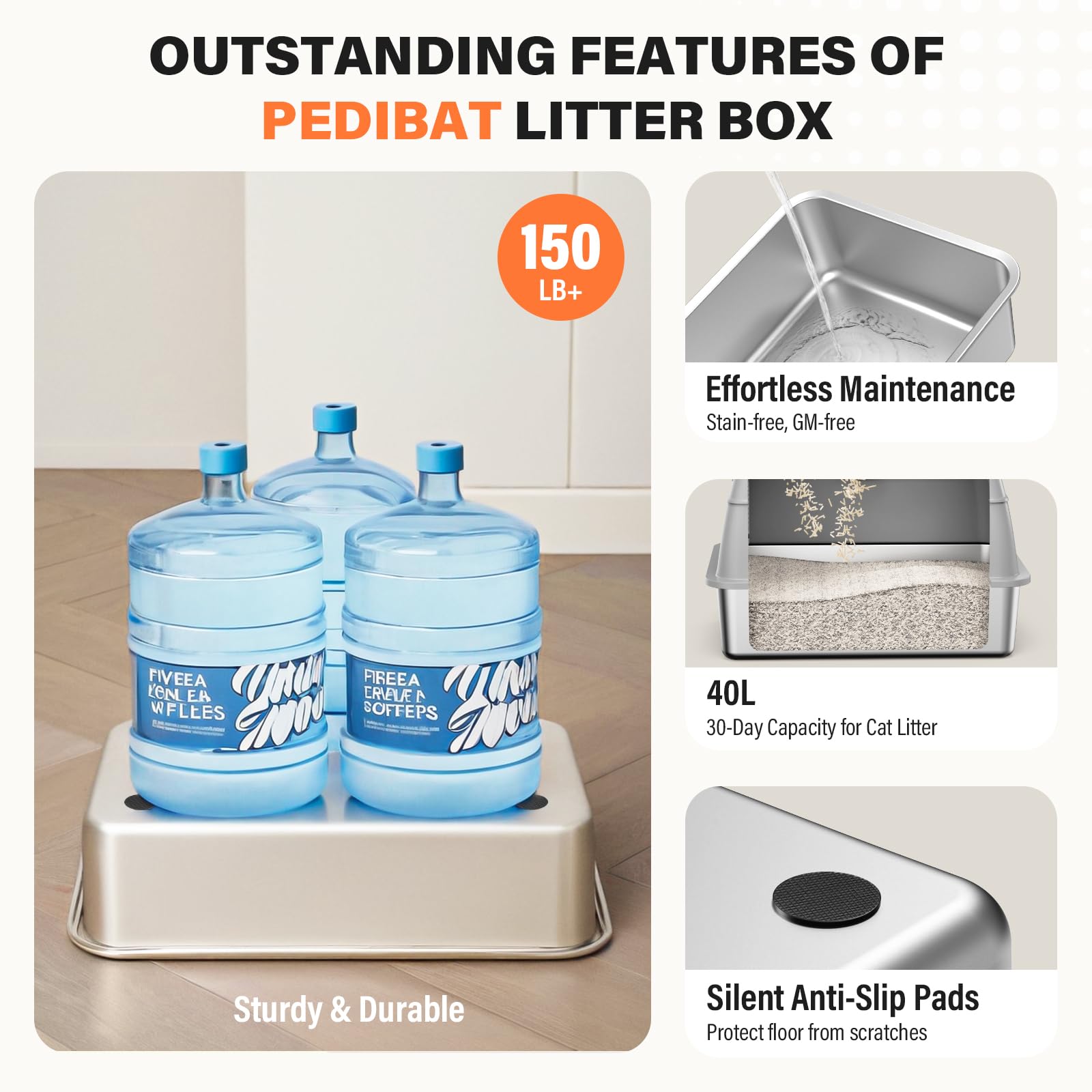 PEDIBAT dimensions 24x16x12-5 inches ideal for large cats.