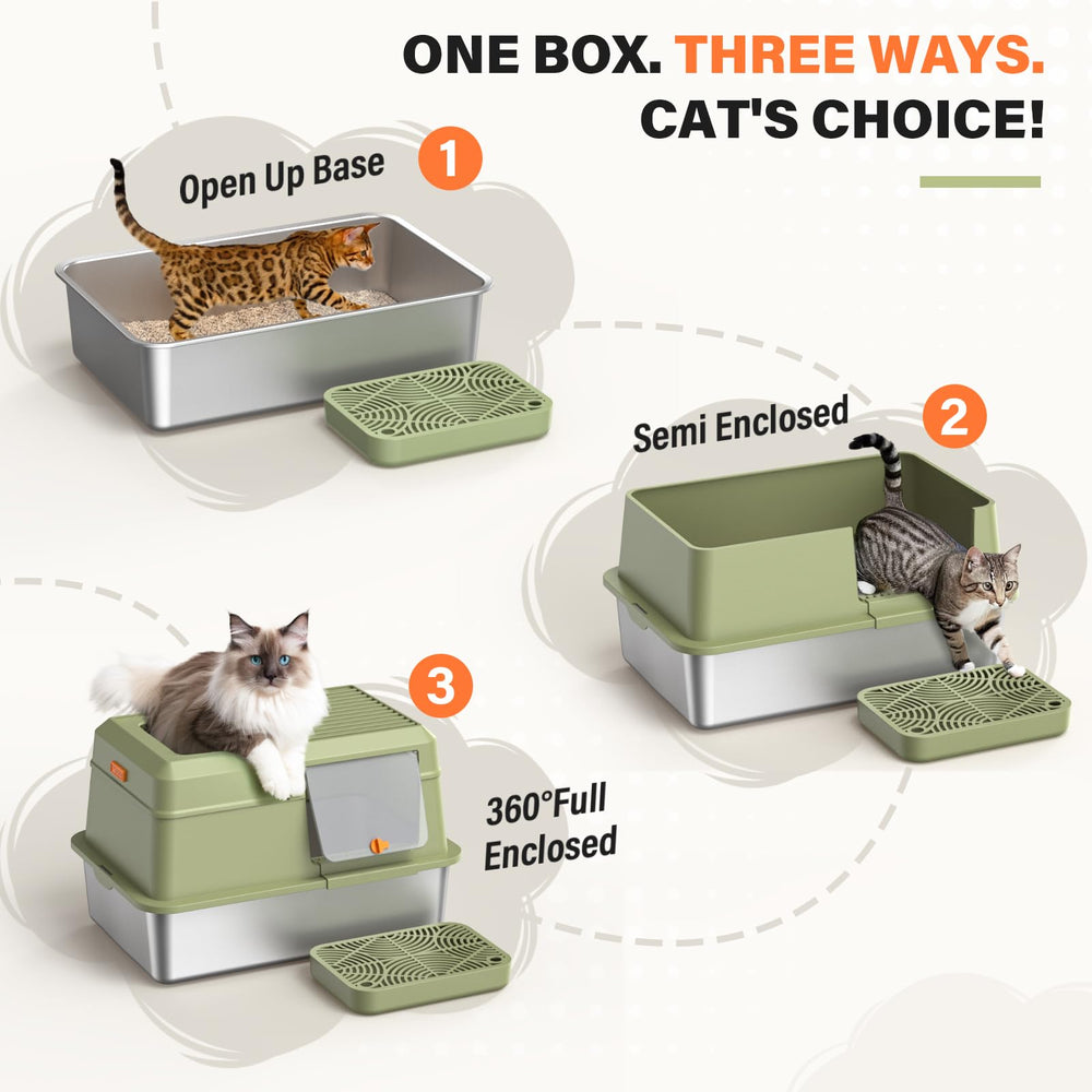 PEDIBAT double-layer litter mat traps litter from claws.