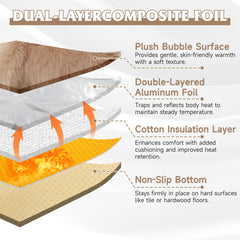 Pedobi self-warming cat bed-foil-insulation traps warmth for lasting cozy naps.