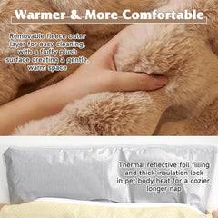 Pedobi self-warming cat bed-non-slip-base keeps the pad steady on slick floors.