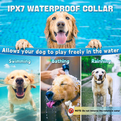 Pedono dog collar training modes image featuring Beep, Vibration, and Safe Shock.