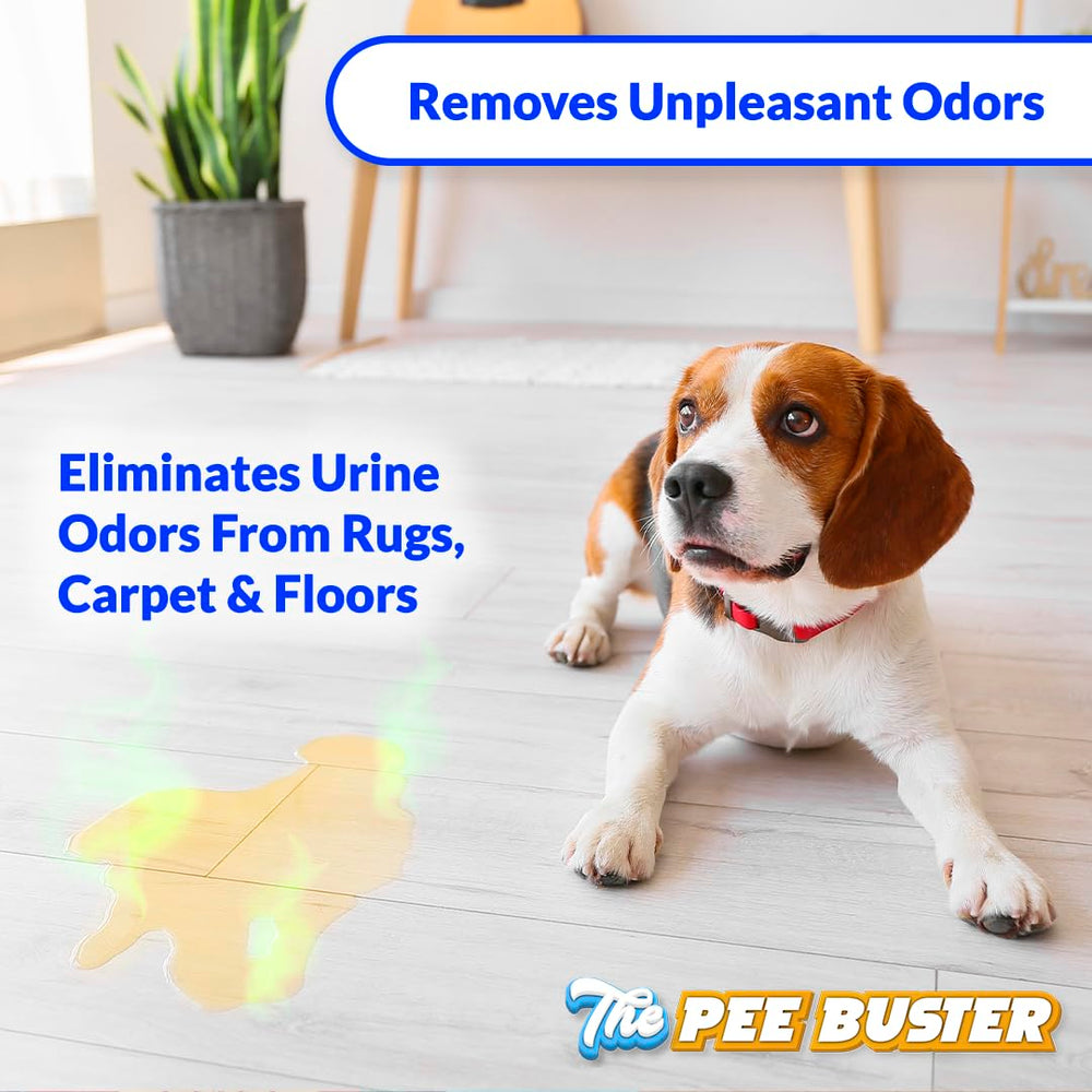 Pee Buster spray-action captures fast stain and odor removal on surfaces.
