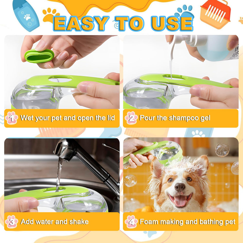 Peehss bath-time massage brush enhances shampoo distribution and massage.