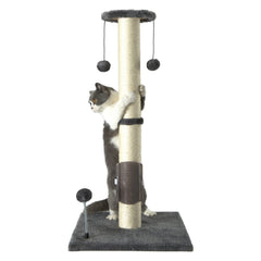 PEEKAB 32in tall cat sisal post base—stable scratch surface for furniture protection.