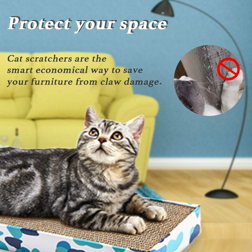 PEEKAB cat scratcher cardboard cat nap use doubles as a cozy lounge for cats.