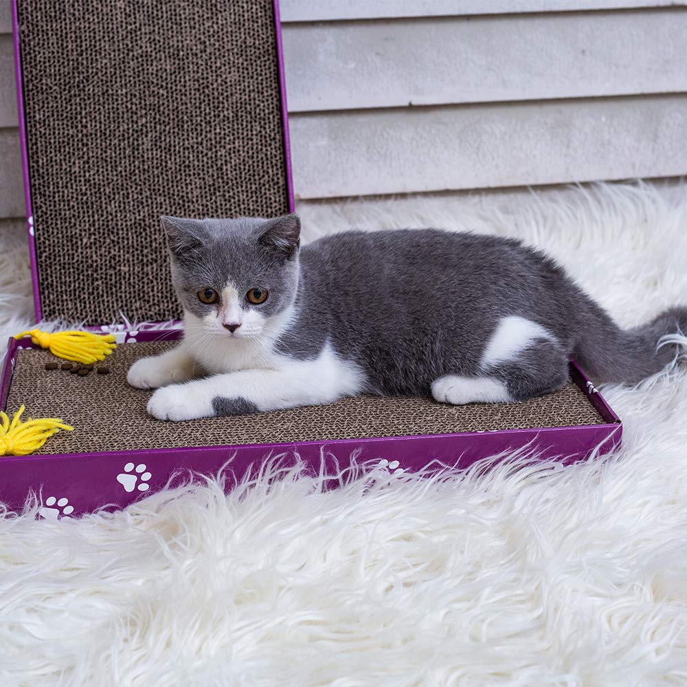 PEEKAB cat scratcher cardboard 3-pack packaging shows three boards.