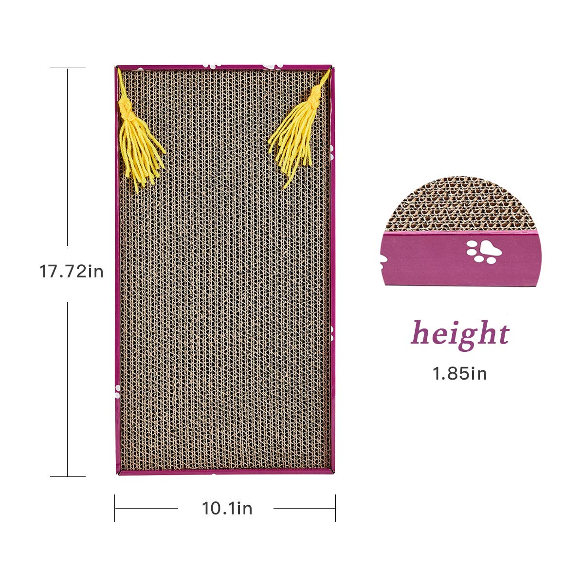PEEKAB cat scratcher cardboard tassel enhances play and attention.