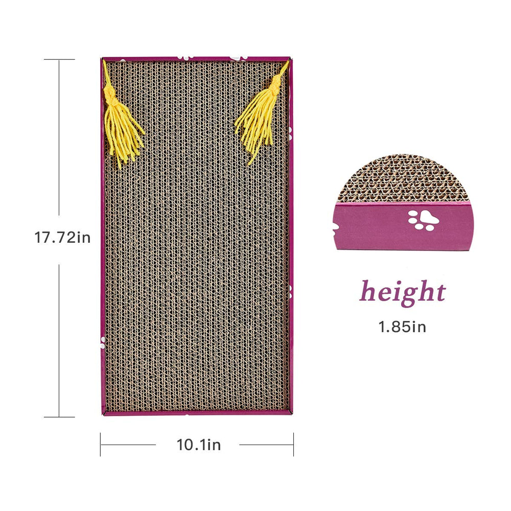 PEEKAB cat scratcher cardboard tassel enhances play and attention.