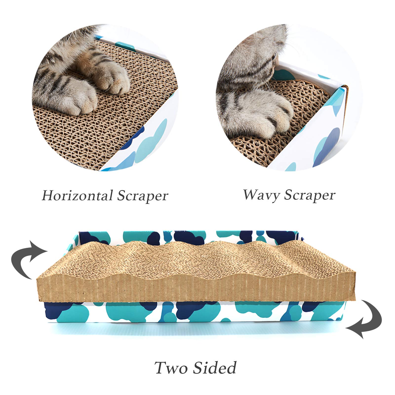 PEEKAB Cat Scratcher Detail Corrugated Cardboard highlights upgrade for tougher scratching sessions.