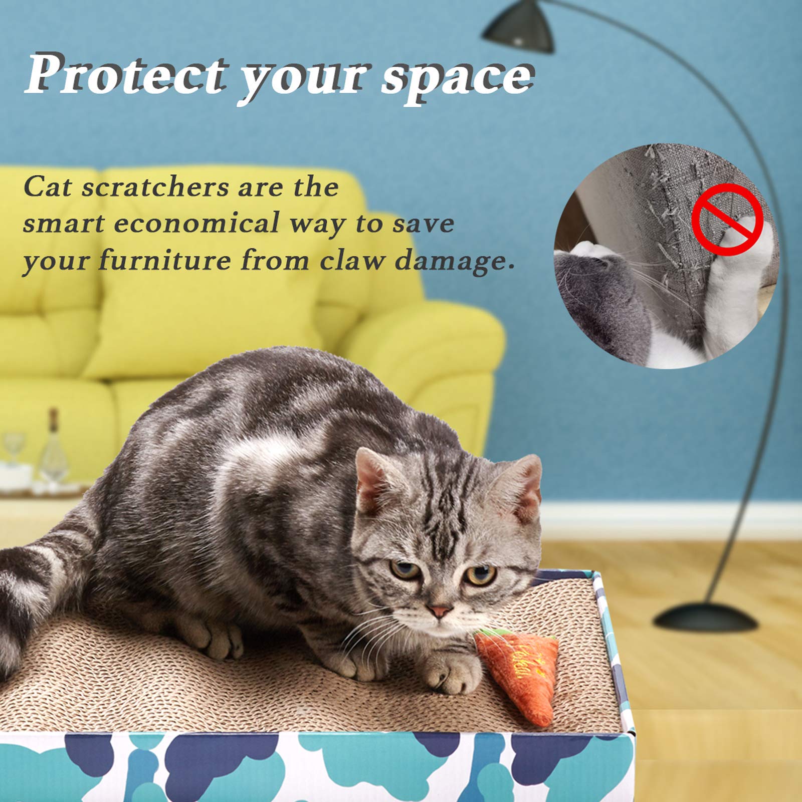 PEEKAB Cat Scratcher Lounge Bed shows how it doubles as a cozy resting spot.