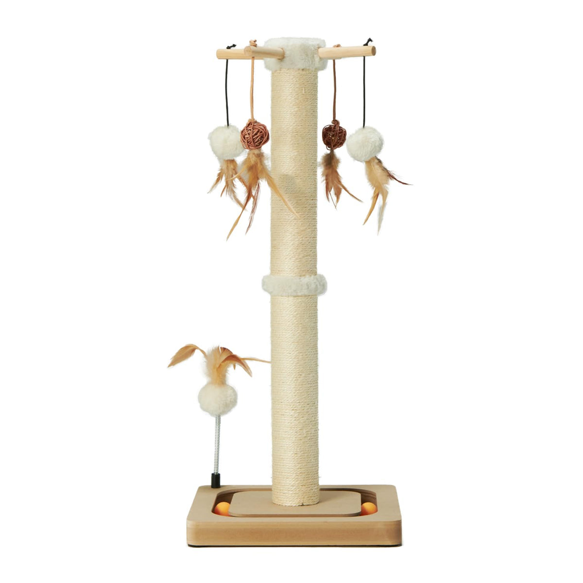 PEEKAB cat scratch post structure shows sturdy sisal for paw sharpening