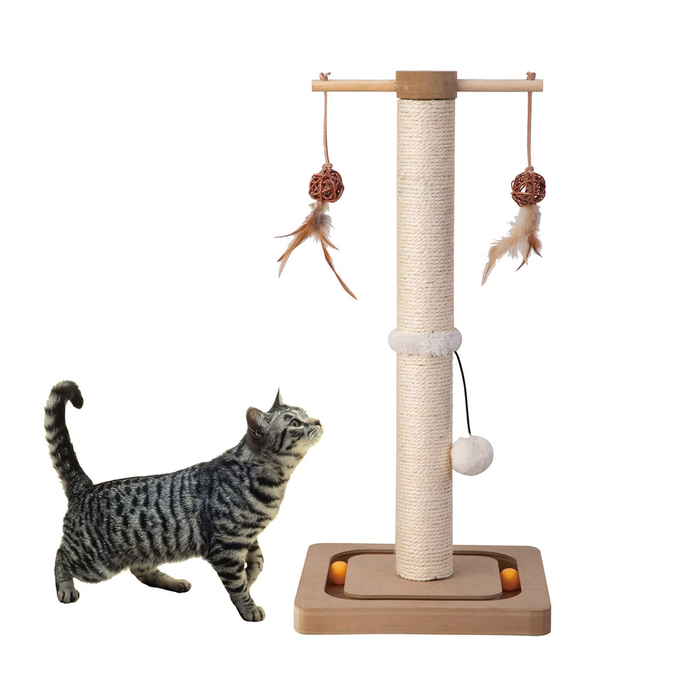 PEEKAB cat scratch post 25in base view reinforces stability and furniture protection