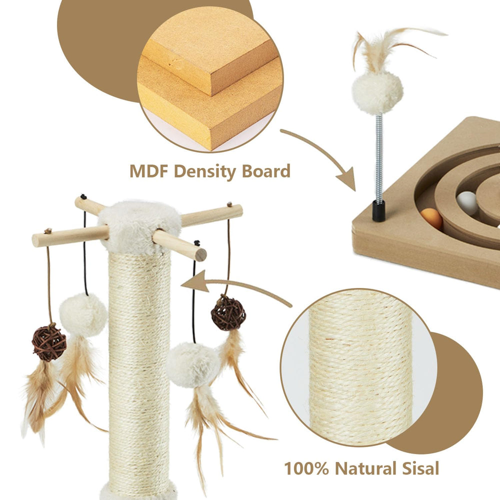 PEEKAB spring-ball post for dynamic play and claw exercise.