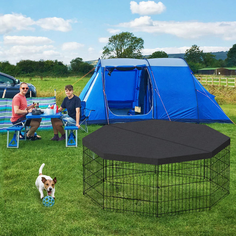 Peekaboo dog pen compact folded storage for travel and portability