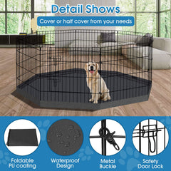 Peekaboo dog pen ground stakes outdoor use keeps pen secure