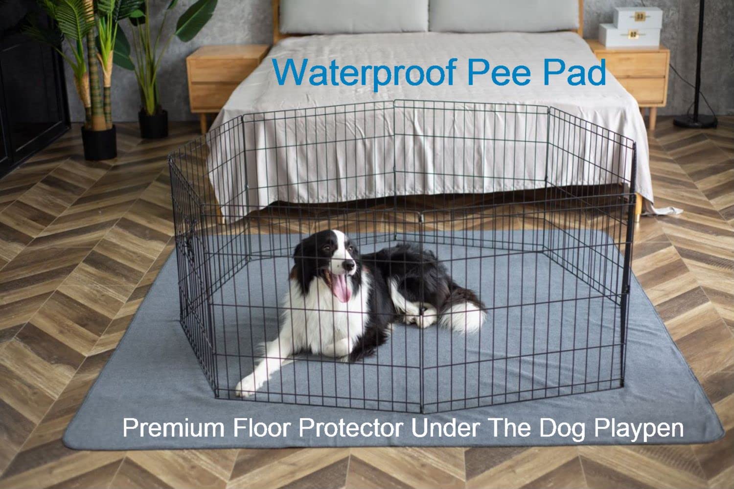 Peepeego playpen usage photo shows multi-use flexibility for training and containment.