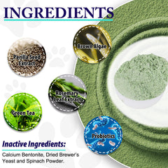 Peesnb powder being poured into a dish demonstrates simple daily use.