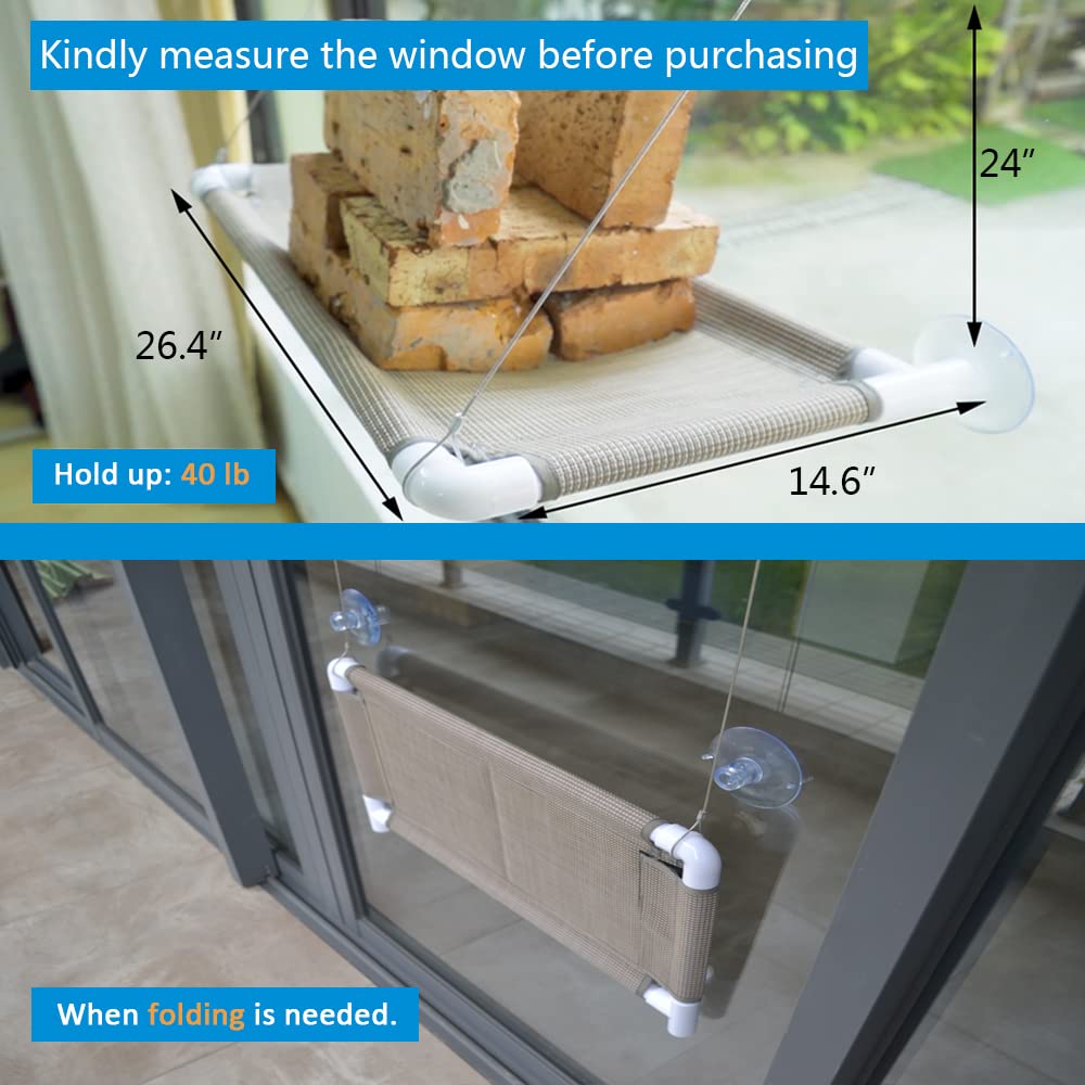 PEFUNY indoor-seat window perch keeps cats near daylight