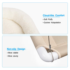 PEFUNY Fluffy Cat Window Bed breathable mesh panel for airflow