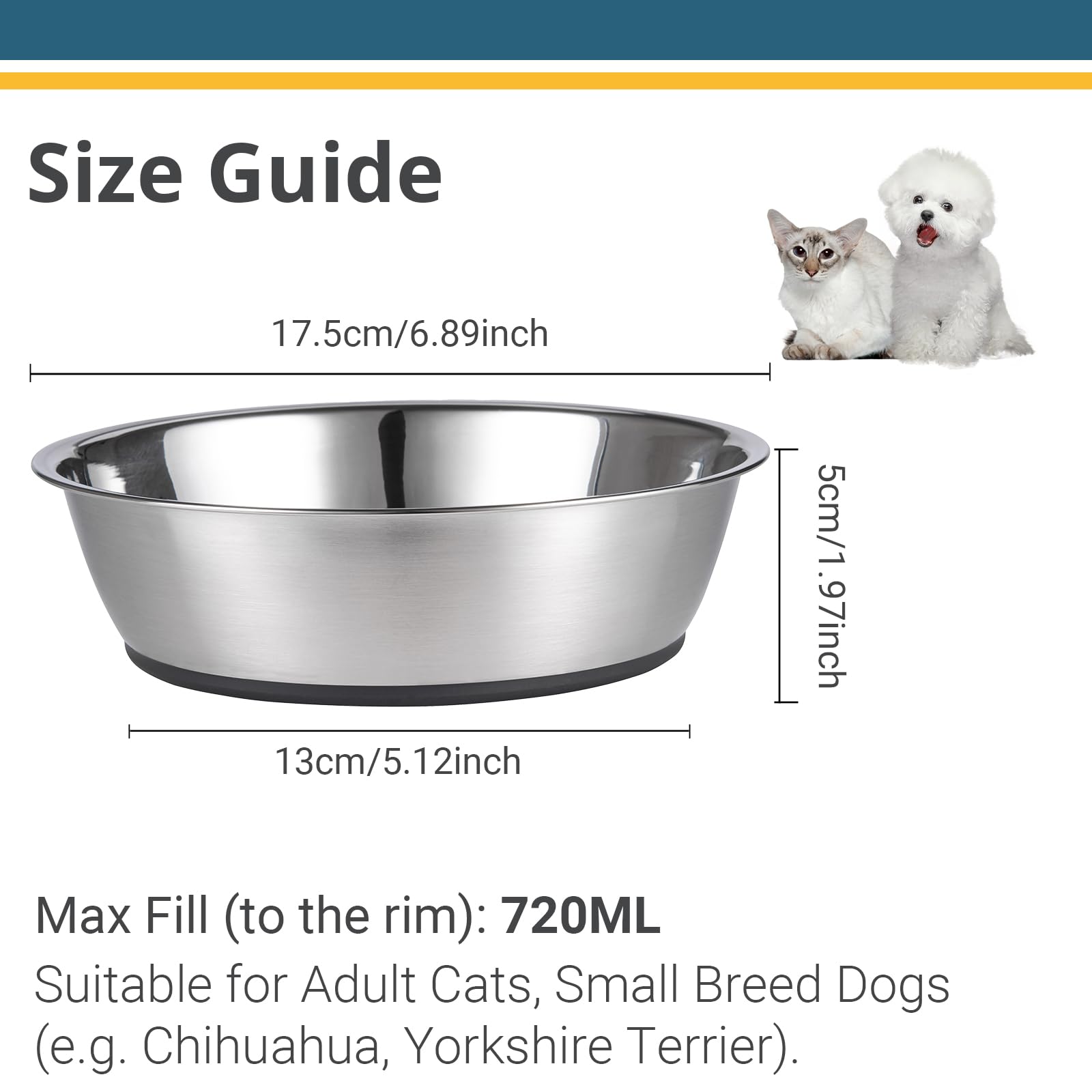 PEGGY11 bowls with non-slip base ensuring quiet feeding and reduced sliding.