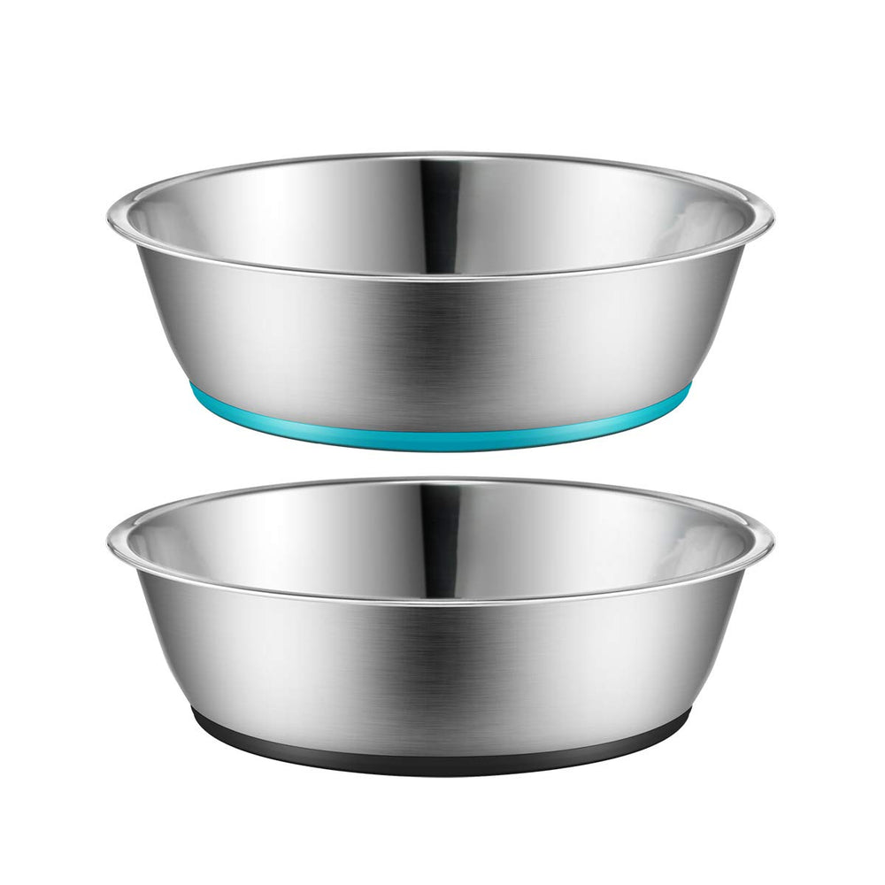 PEGGY11 lightweight stainless steel cat bowls with 3-cup capacity, two-pack for small pets.