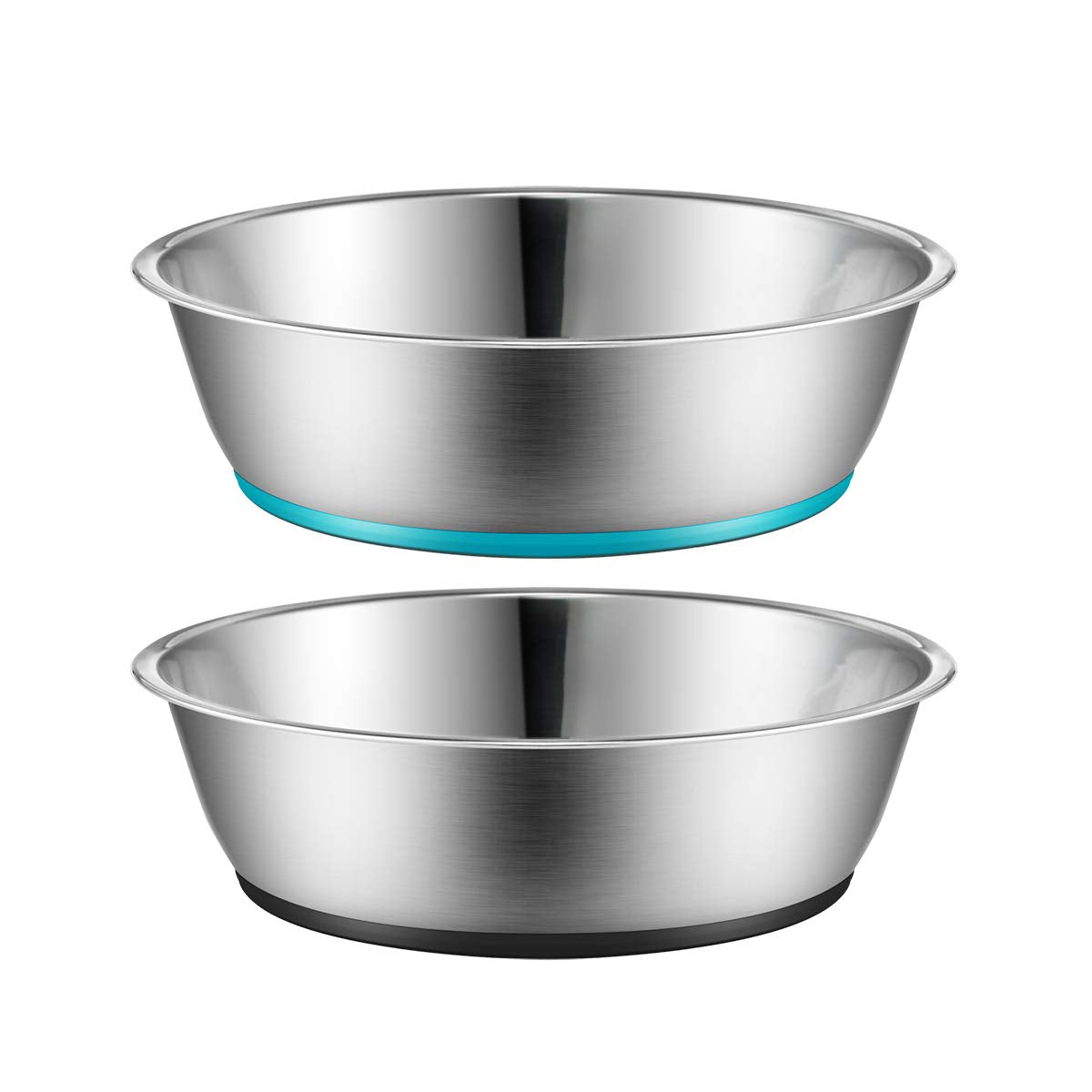 PEGGY11 lightweight stainless steel cat bowls with 3-cup capacity, two-pack for small pets.