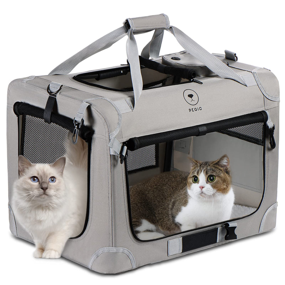 PEGIC extra-large cat carrier setup view for quick travel.