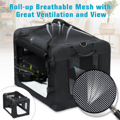 Pegic extra-large cat carrier with seatbelt strap secures securely in cars.