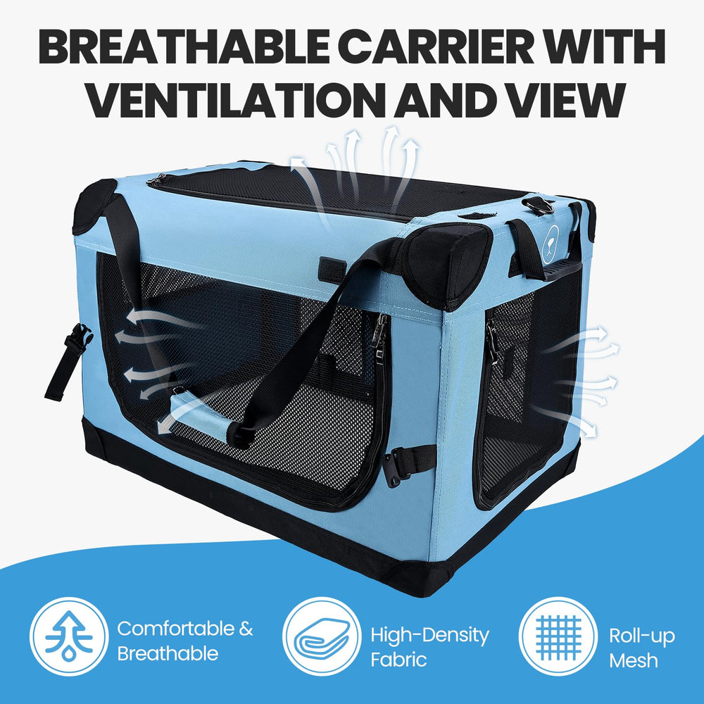 PEGIC large cat carrier teal detachable washable cover for quick cleanup.