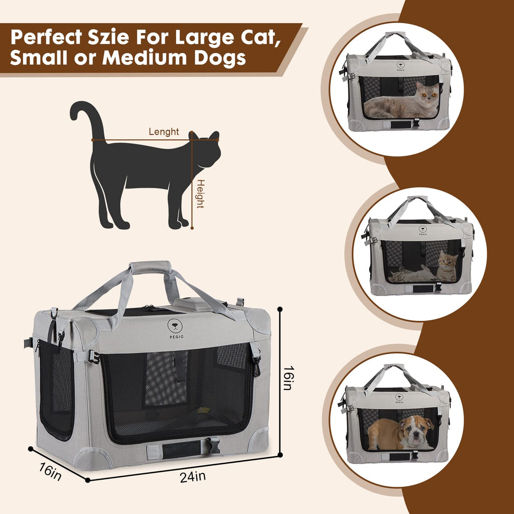 PEGIC extra-large interior with breathable mesh for pets.