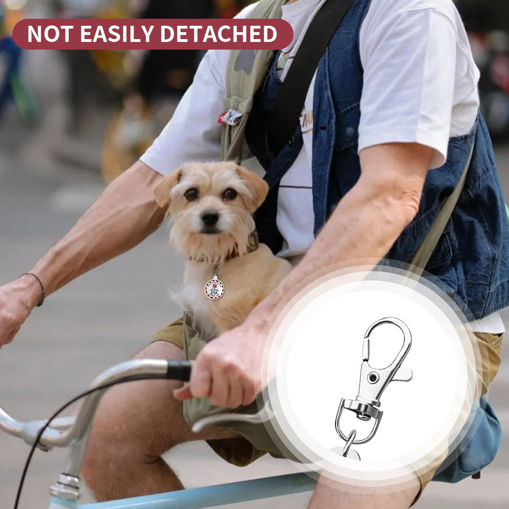 PEHADU emotional-support tag navy lettering front view for durability and legibility