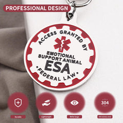 PEHADU red medical-alert symbol tag shows clear messaging to caregivers and staff