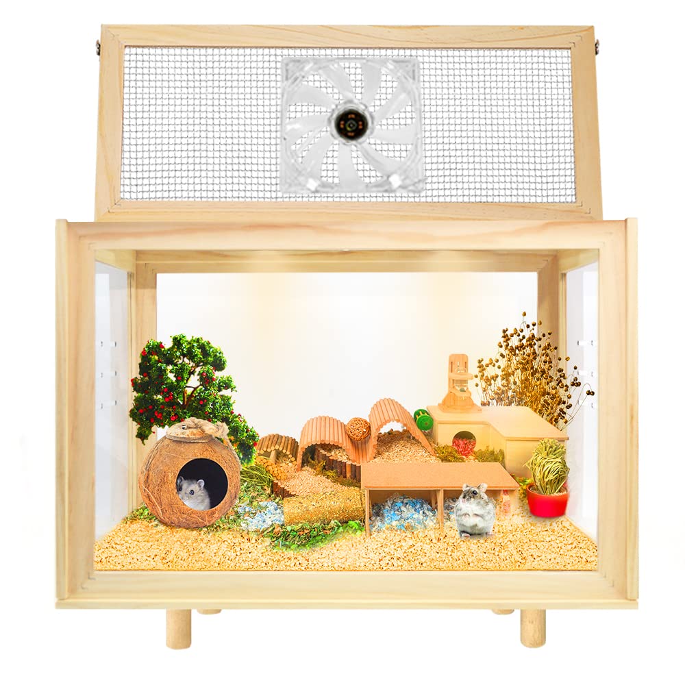 PEJOYT large hamster cage front view for easy viewing and access