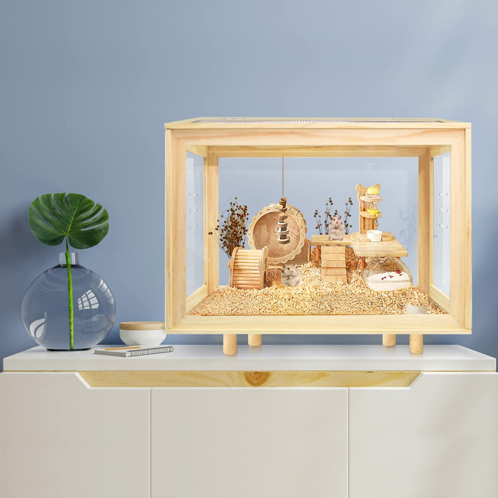 PEJOYT large hamster cage FSC-certified wood for eco-friendly housing
