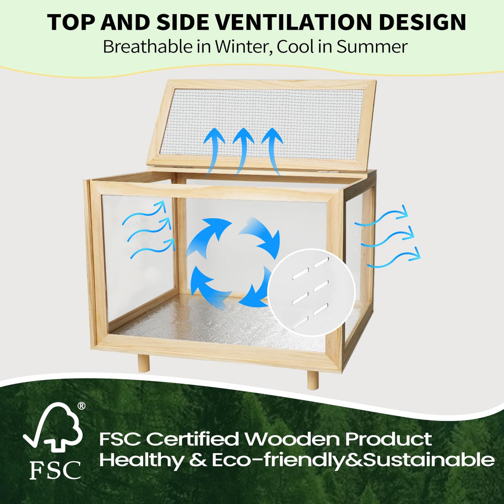 PEJOYT large hamster cage ventilation system with top and side vents