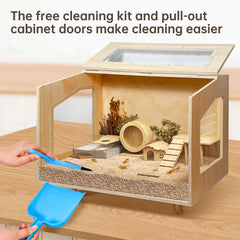PEJOYT wooden cage top ventilation design supports comfortable airflow.