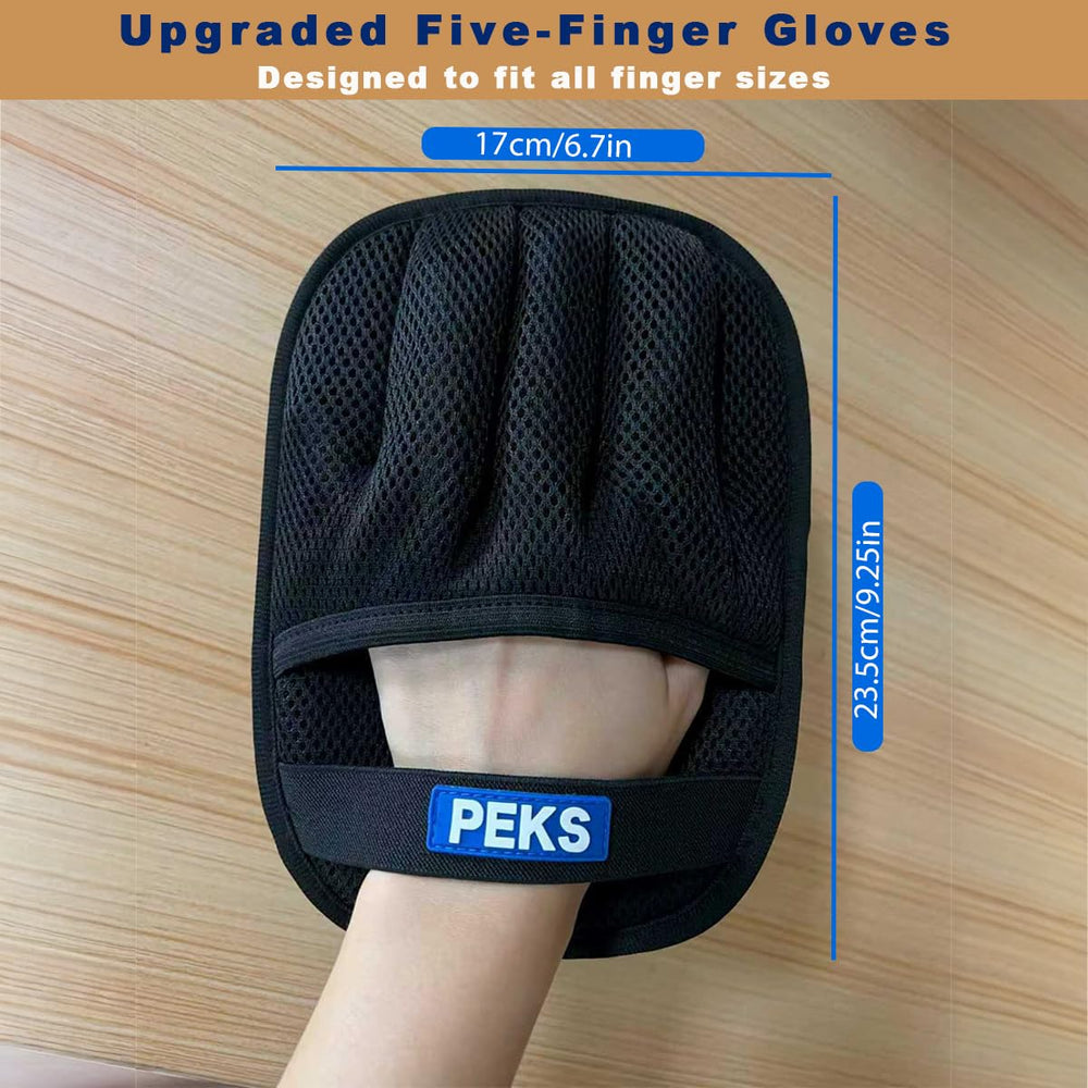 PEKS pet hair remover tool on car seat captures hair effortlessly
