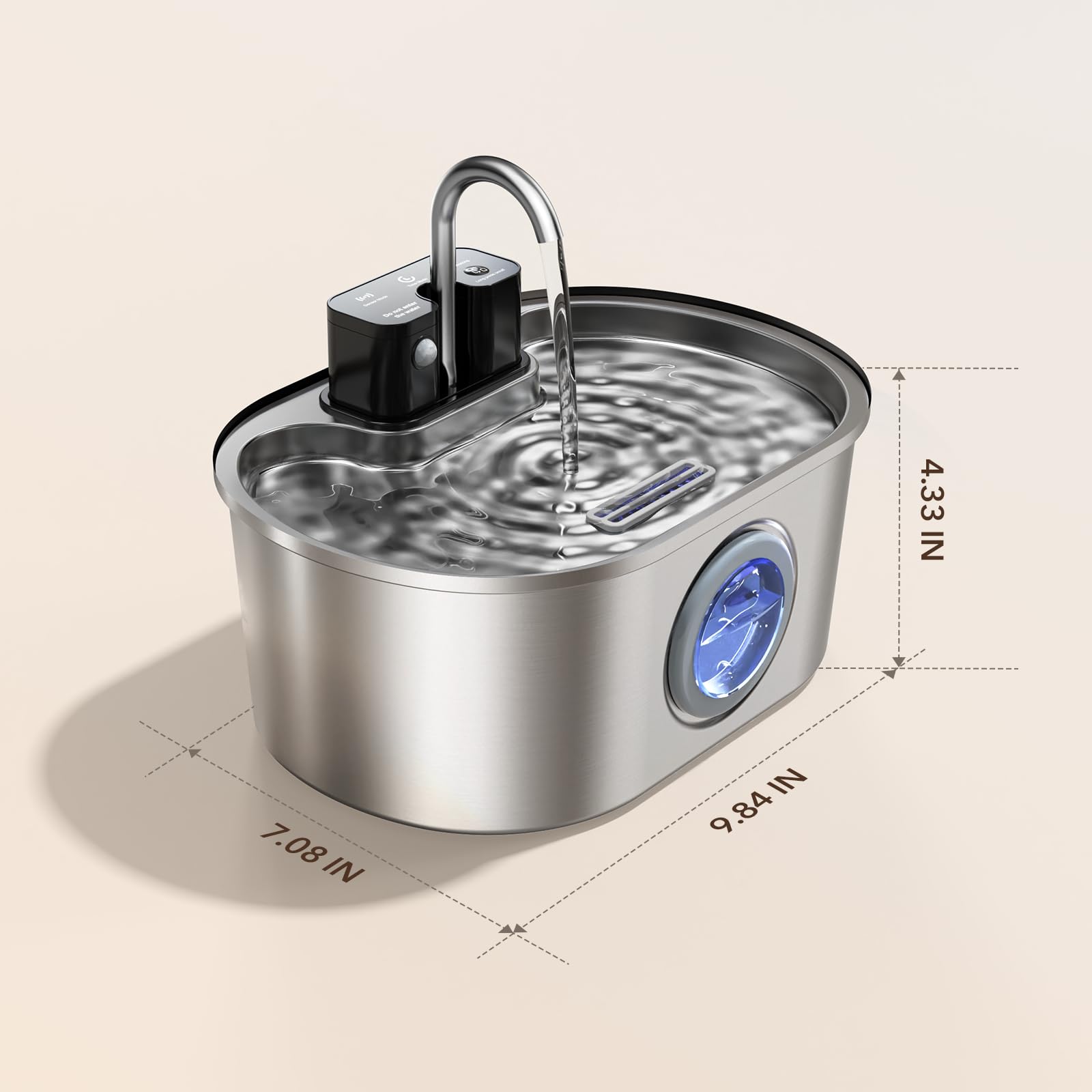 PEKTACO BPA-free fountain supports odor-free hydration for cats.