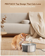 PEKTACO cat water fountain large-capacity-3-2l designed for households with multiple pets.