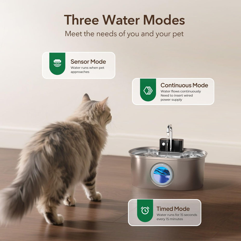 PEKTACO fountain with three modes for custom drinking habits