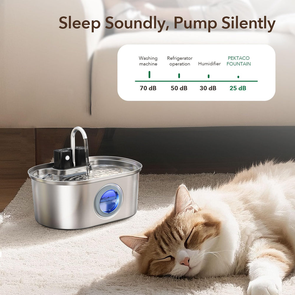 PEKTACO fountain quiet pump at 25db for peaceful homes