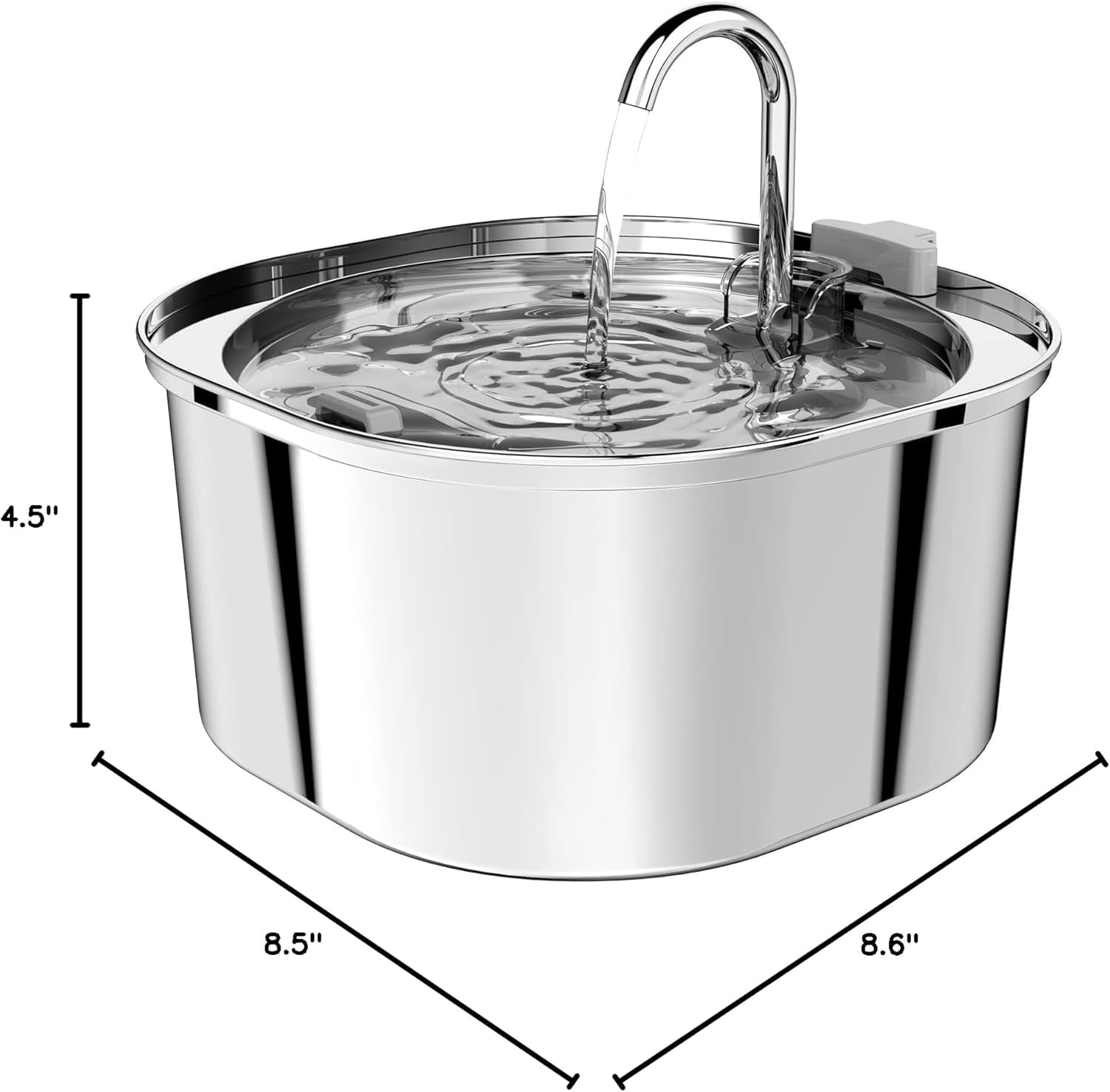 PEKTACO six-filters-six-sponges included keeps water fresh.