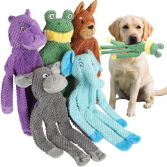 Pelteflu dog squeaky toy bundle with vibrant shapes for engaging play
