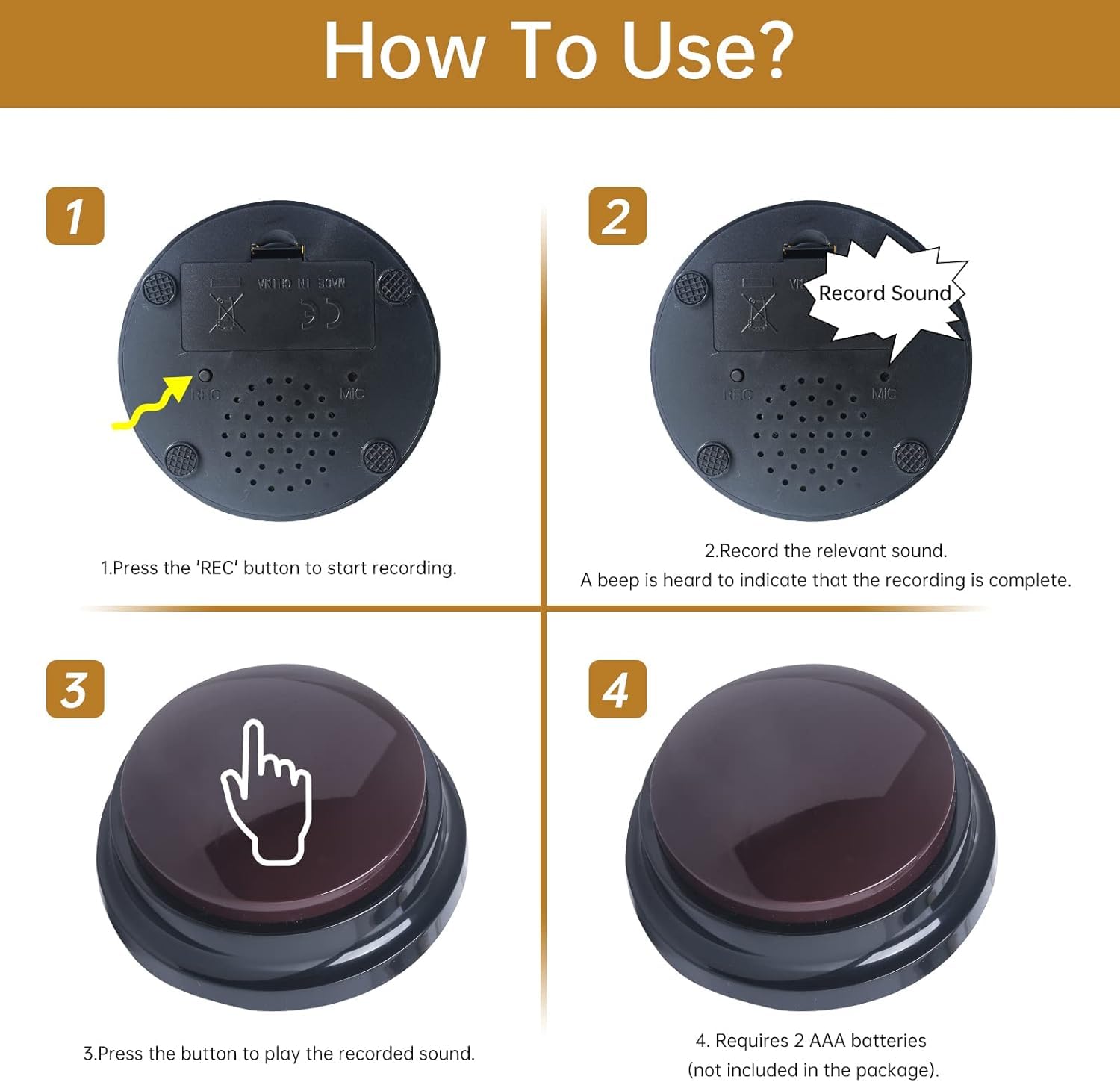 PELTEFLU voice recording button during playback demonstrates easy reviewing of messages